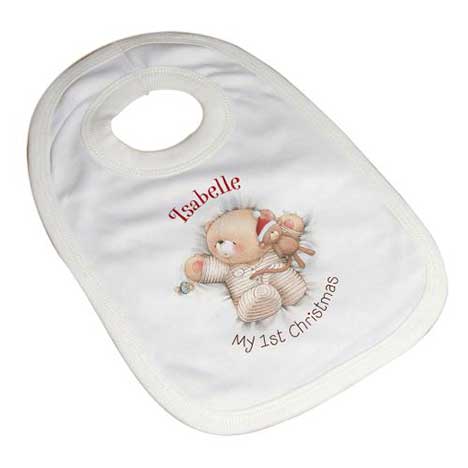 Personalised Forever Friends My 1st Christmas Bib £8.99